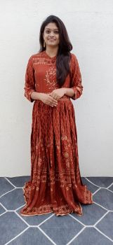 Rayon Ethnic Gown