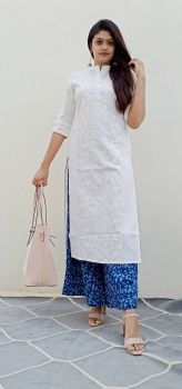 Chikankari Kurti & Palazzo Set