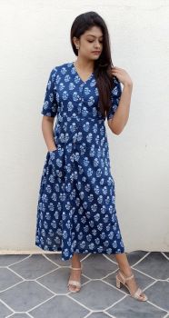 Indigo Button Down Dress