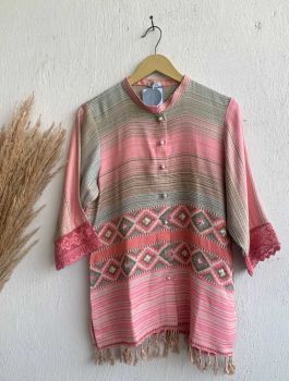 Pink pearl Stole shirt
