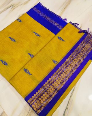 Tan Brown Pure Handloom Gadwal Saree From Bengal