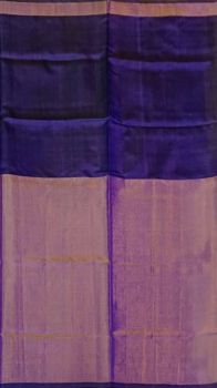 Dark Violet Uppada Tissue Silk Saree With Pinkish Golden Border