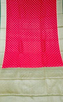 Raspberry Red Georgette Antique Zari Saree From Banarasi