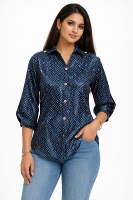 Elegant Women’s Hand Block Printed Silk Tops from Bengal with Traditional Artisan Craft and Premium Comfort