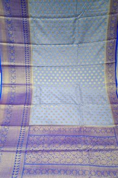 Cloudy Blue Georgette Antique Fancy Saree From Banarasi