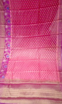 Pink Georgette Antique Fancy Saree From Banarasi