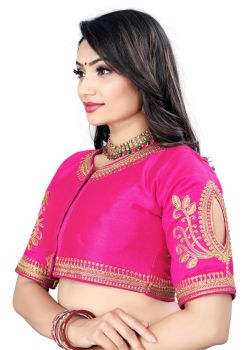 Pink Phantom With Embroidery Cording Work Blouse