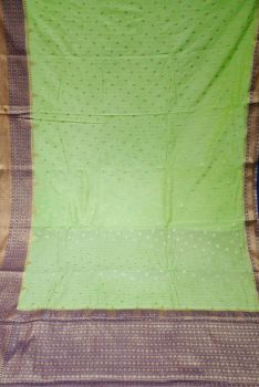 Pale Olive Georgette Antique Fancy Saree From Banarasi