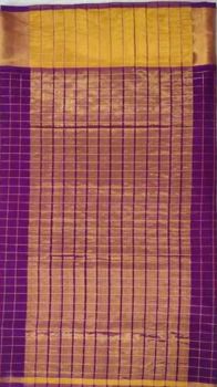 Dark Violet Venkatagiri Cotton Saree