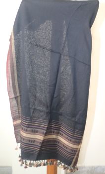 Mid Gray Pure Organic Handloom Stole