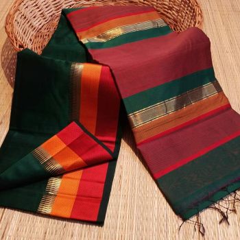 Smoky Black Pure Handloom Silk Saree