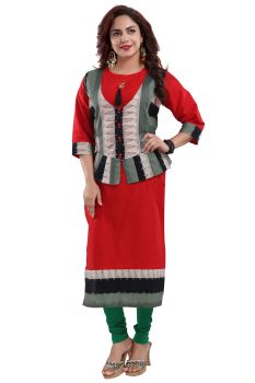 Red casual wear kurti