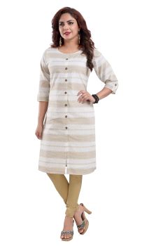 Cream casual wear kurti