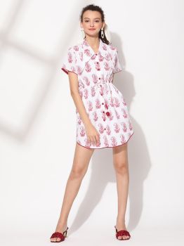 Paisley shirt dress