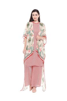 Designer jacket with kurta and palazzo