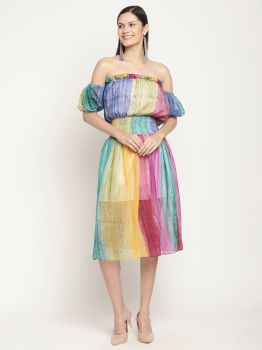 Rainbow Midi Dress