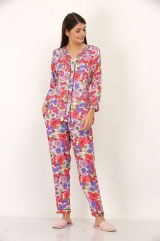 Peony Bouquete Tale Top Loungewear Set