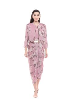 Designer Dress Paired With Jacket