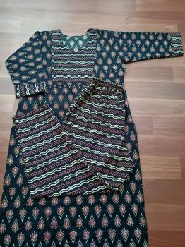 Black Pure Handloom Cotton Kurti From Bengal