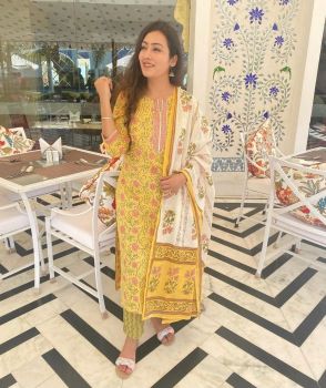 Yellow Pink Suit Set
