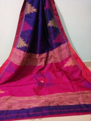 Multi Colour Pure Handloom Silk Cotton Saree From Bengal