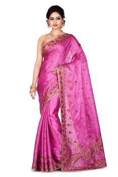 Pink Buti Pure Tassar Silk Saree