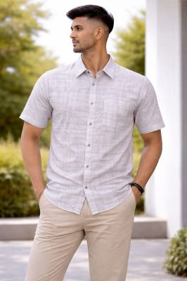 White Santiniketan Pure Cotton Men Kurta