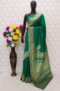 Red Pure Handloom Banarasi Silk Saree From Banaras