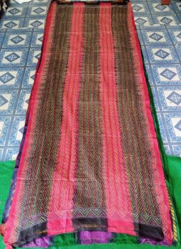 Red Colour pure handloom Stole from Bengal