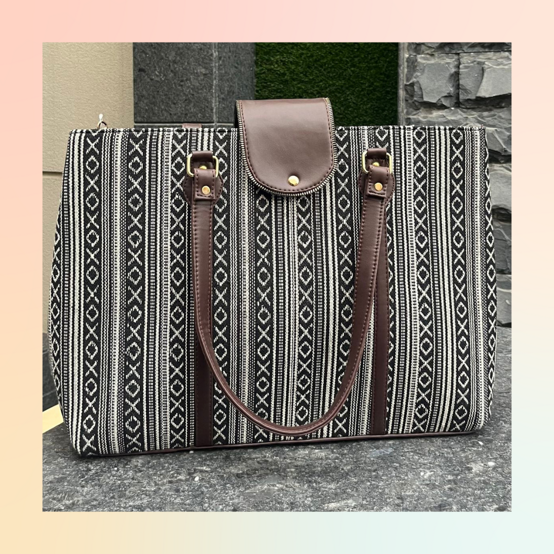 Brown Bohemian Tote Bag