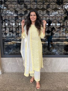 Yellow & White suit Set
