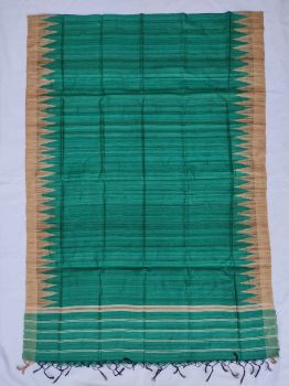 Green  Tussar ghicha silk dupatta
