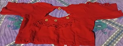 Red Pure Cotton Blouse