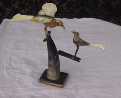 Two Birds Are Standing On Tree Branch Home Decor Product Pure Hand Made From Bengal