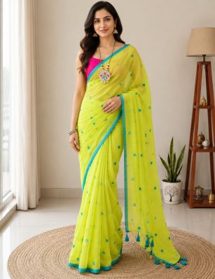 Pure Handloom Cotton Saree From Bengal
