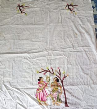 White Colour pure handloom Blouse from Bengal