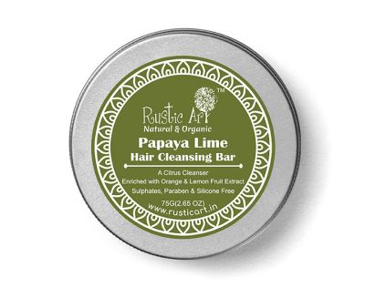 Rustic Art Papaya Lime Hair Cleansing Bar (Shampoo Bar)