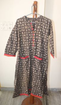 Pure Handloom Organic Kurti Mirror Design