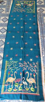 Sky Blue Colour pure handloom Stole from Bengal