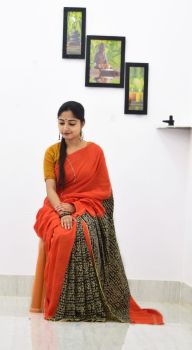 Old Brick Pure Handloom Khesh Cotton Saree From Bengal