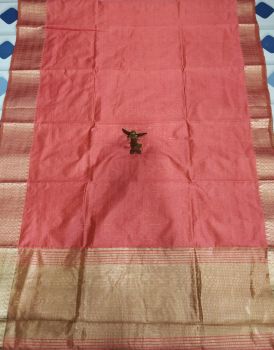Peach Soft Manipuri Silk Saree From Bangalore