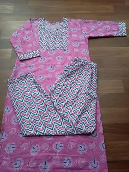 Pink Pure Handloom Cotton Kurti From Bengal