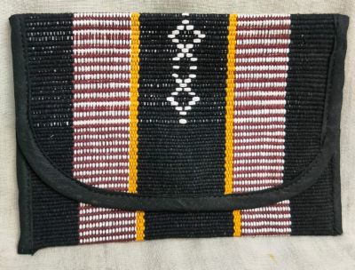 Black Pure Handloom Money pass bag