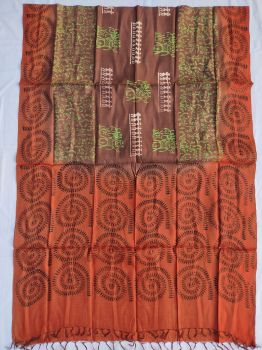 Maroon , Black  & Coffee cotton silk dupatta