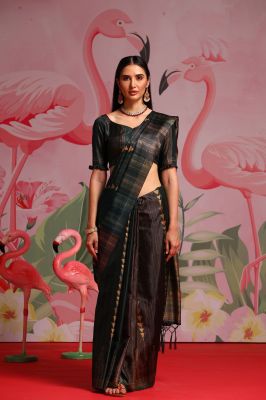 Black Party Wear Silk Saree