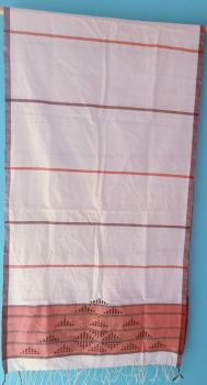 White Coffee cotton stole