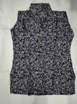 Natural Grey Pure Handloom Cotton Top From Bengal