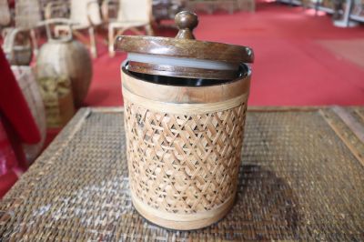 Bamboo & Metel Container