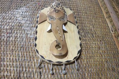 Cane & Bamboo Ganrsh God Key Hanger