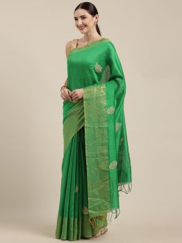 Green Muga Silk Saree